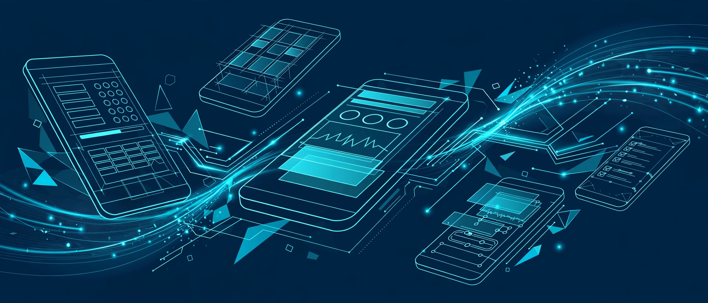 Mobile app development illustration